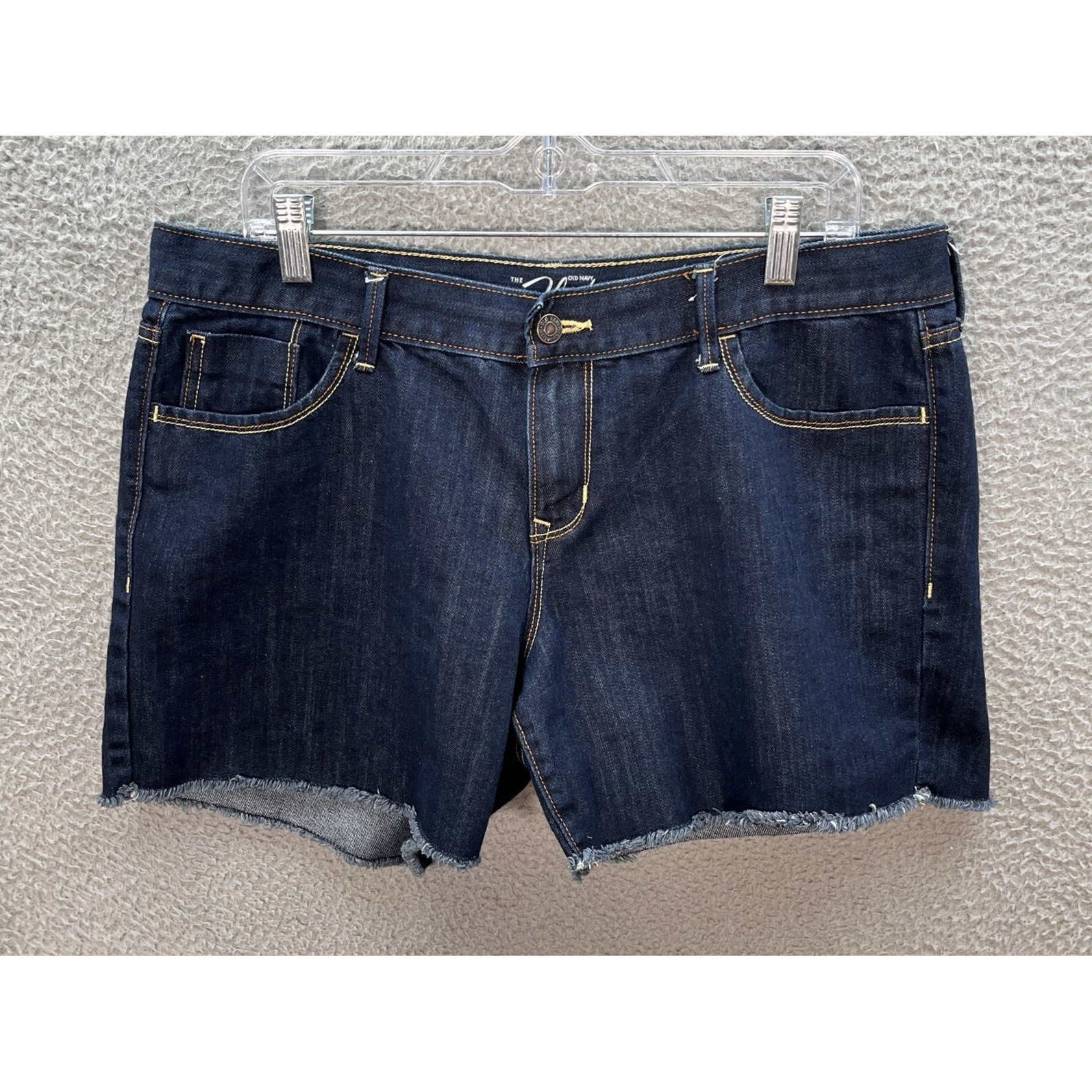 Old Navy Shorts Womens 14 Blue Denim The Flirt 5" Cut Off Short Preppy Y2k